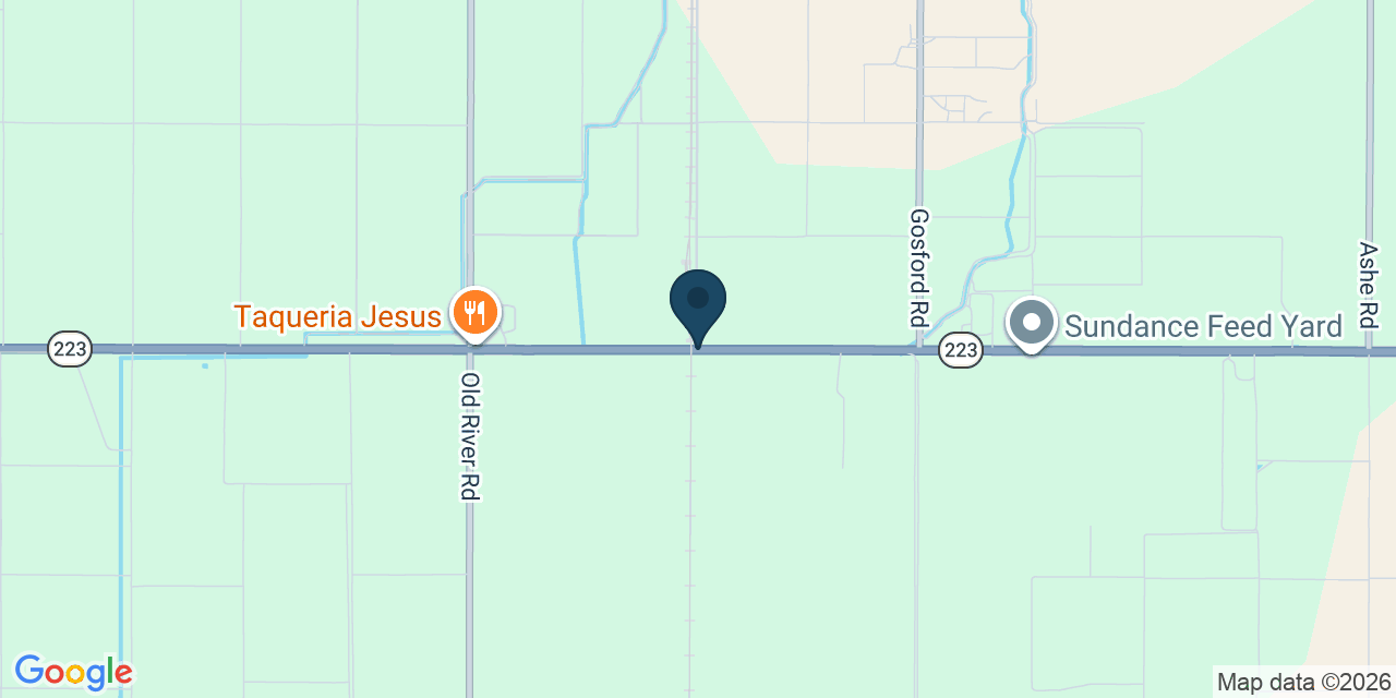 Map showing Kern County, CA