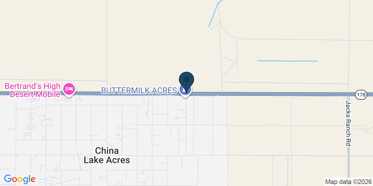 Map showing China Lake Acres, Kern County, CA