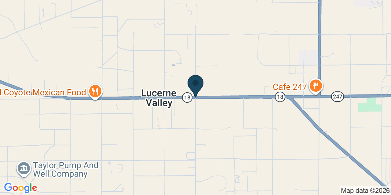 Map showing Lucerne Valley, San Bernardino County, CA