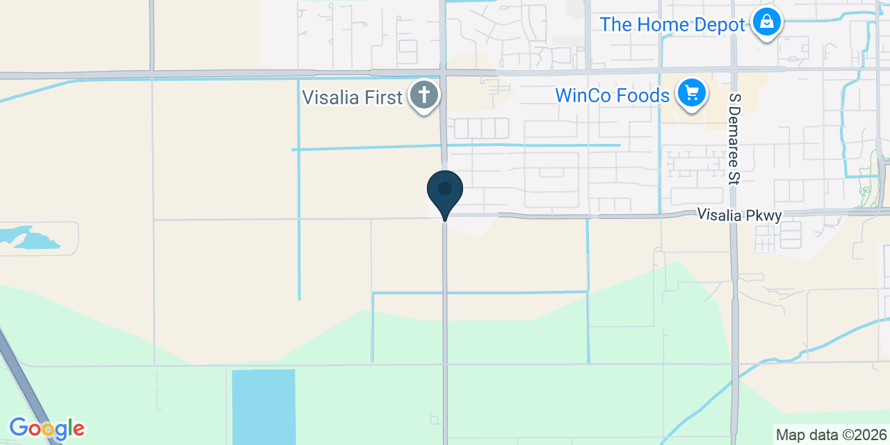 Map showing Tulare County, CA