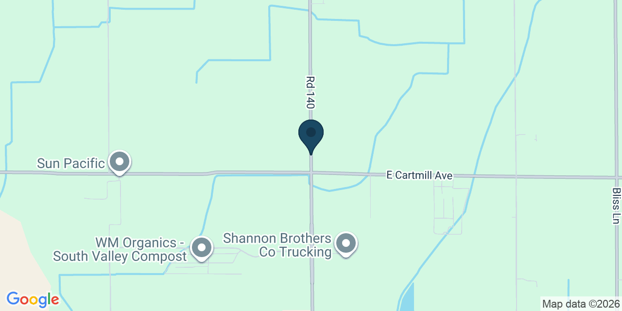 Map showing Tulare County, CA