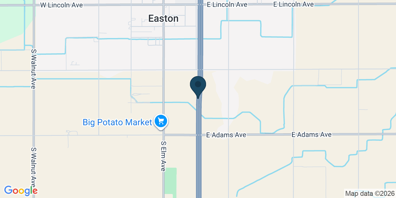 Map showing Fresno County, CA