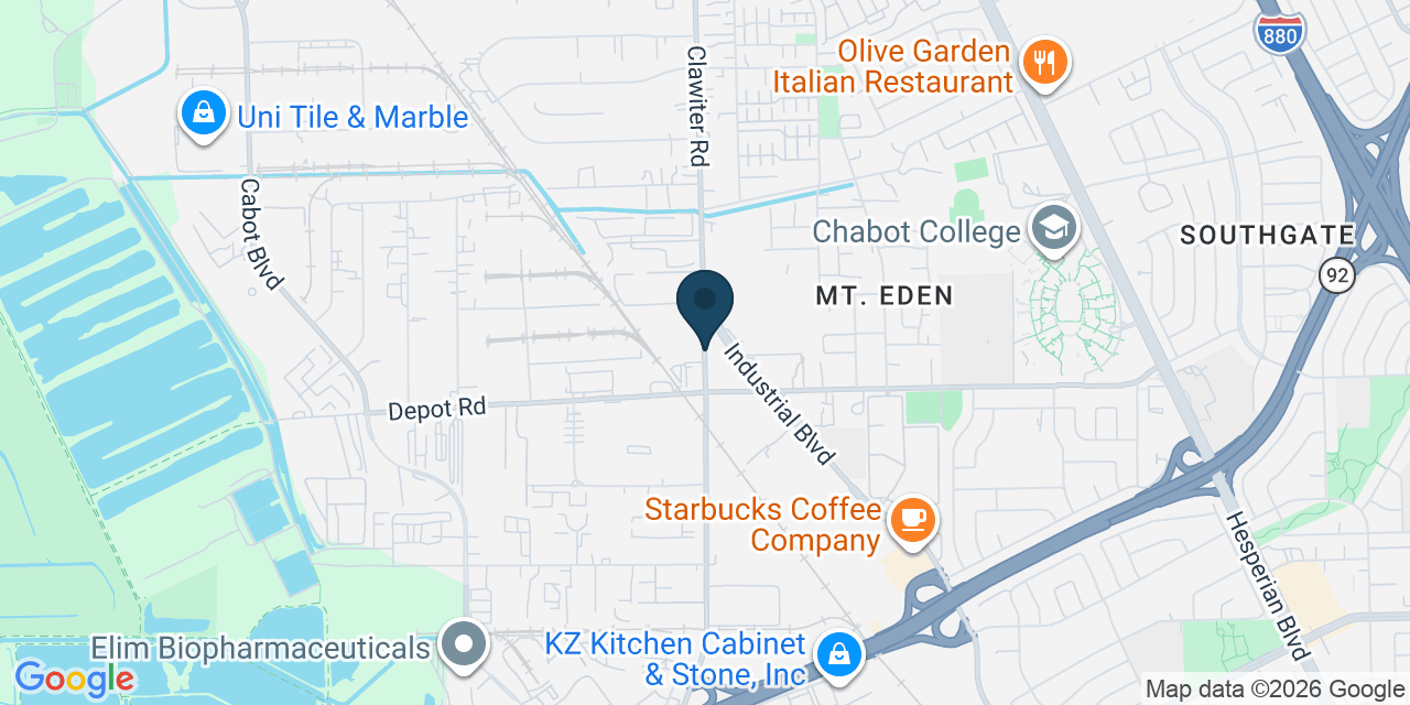 Map showing Hayward, Alameda County, CA