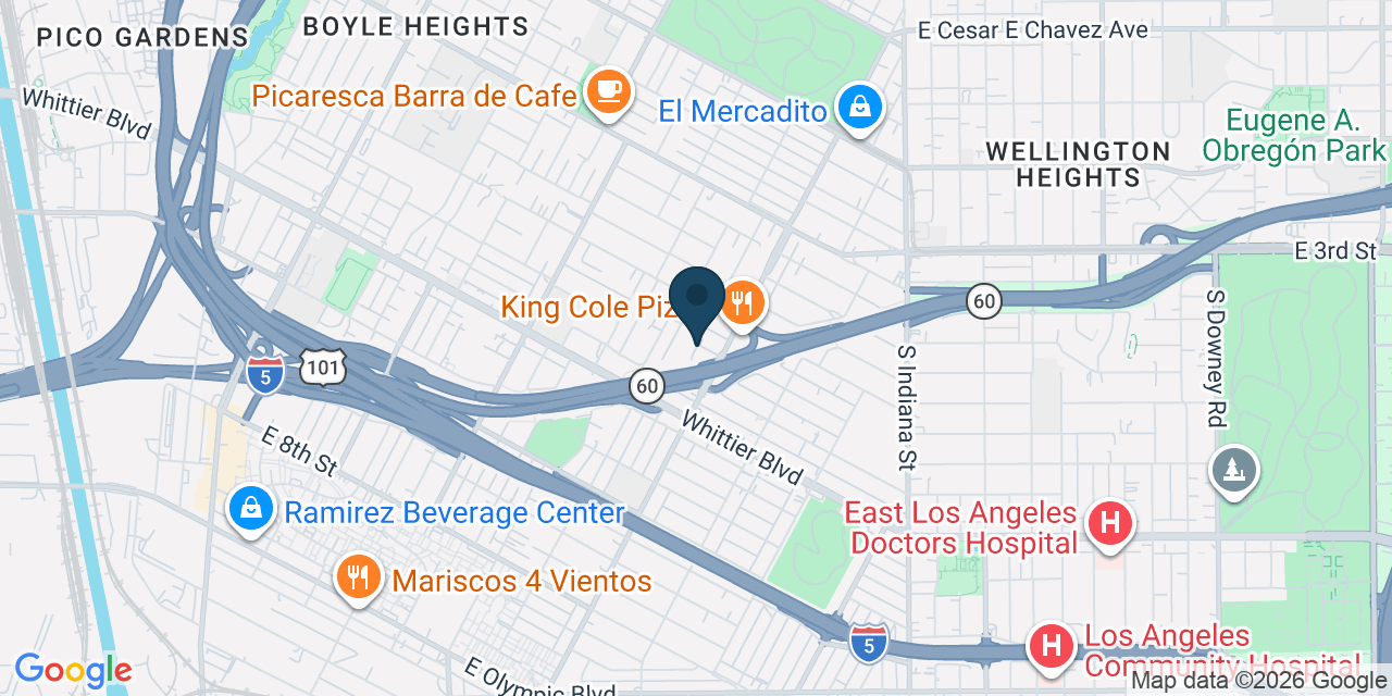 Map showing Los Angeles, Los Angeles County, CA