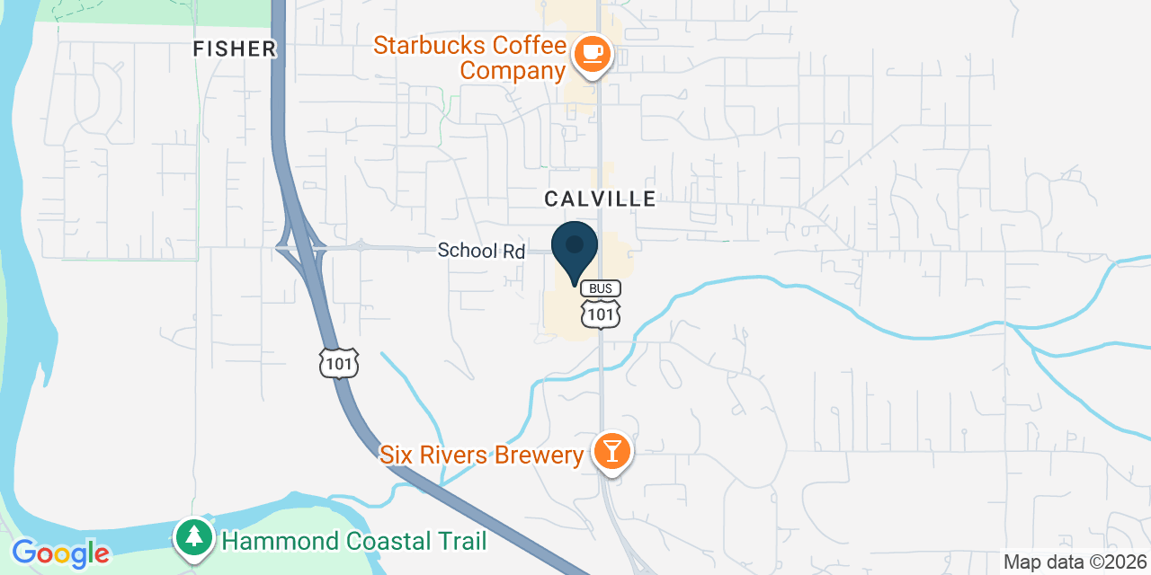 Map showing McKinleyville, Humboldt County, CA