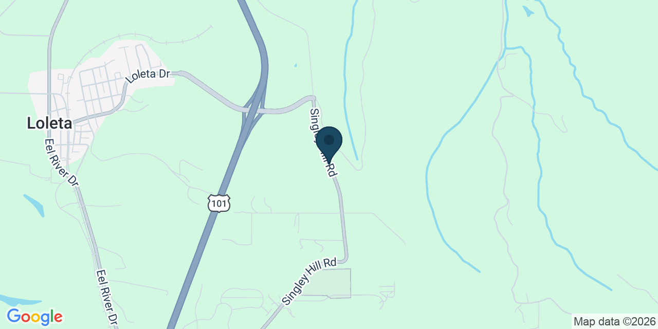 Map showing Humboldt County, CA