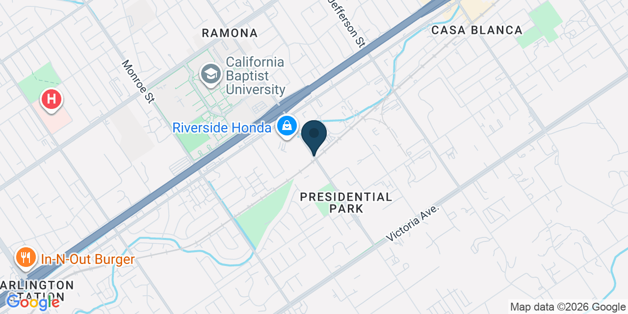 Map showing Riverside, Riverside County, CA