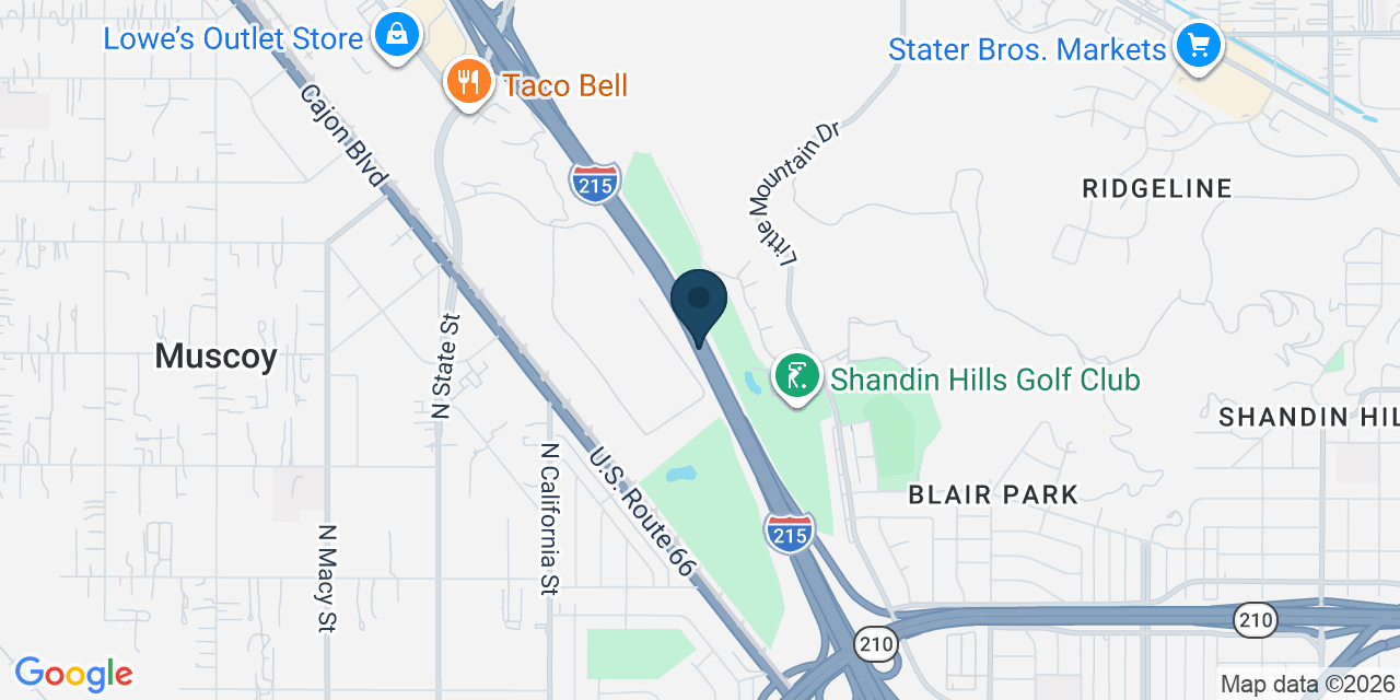 Map showing San Bernardino, San Bernardino County, CA