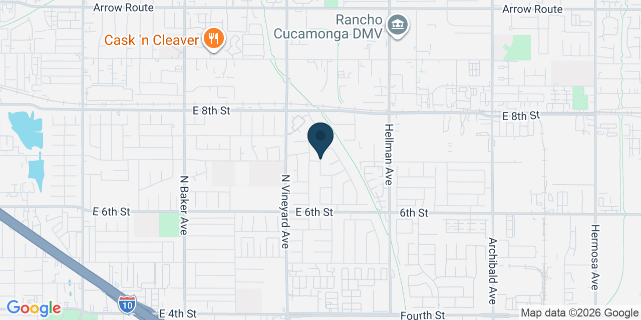 Map showing Ontario, San Bernardino County, CA
