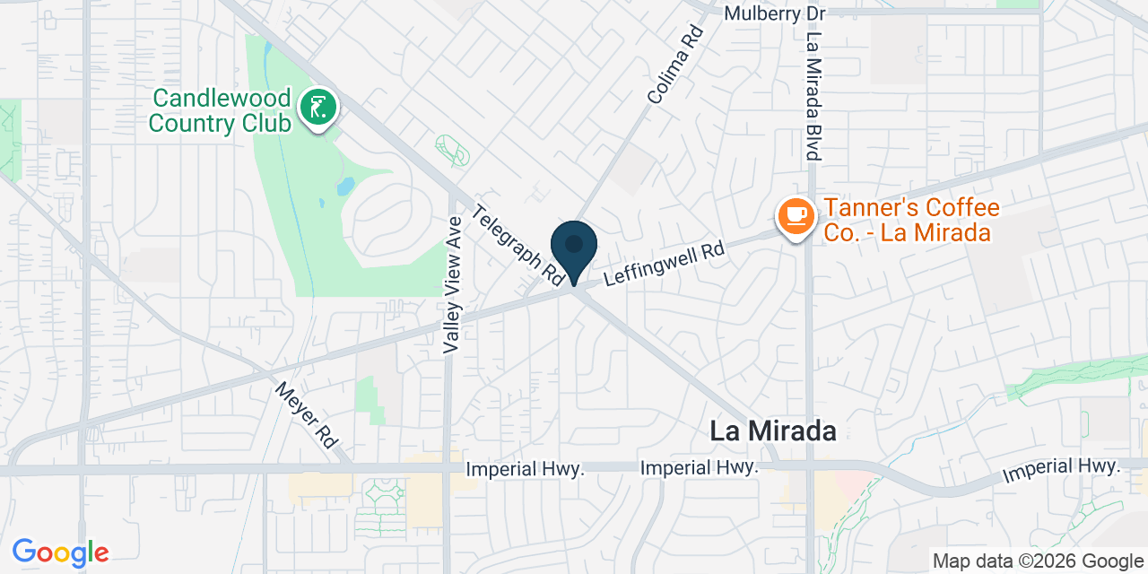 Map showing Whittier, Los Angeles County, CA