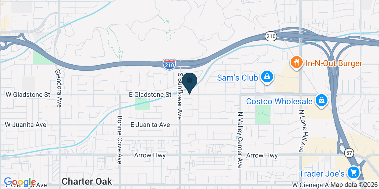 Map showing Los Angeles County, CA
