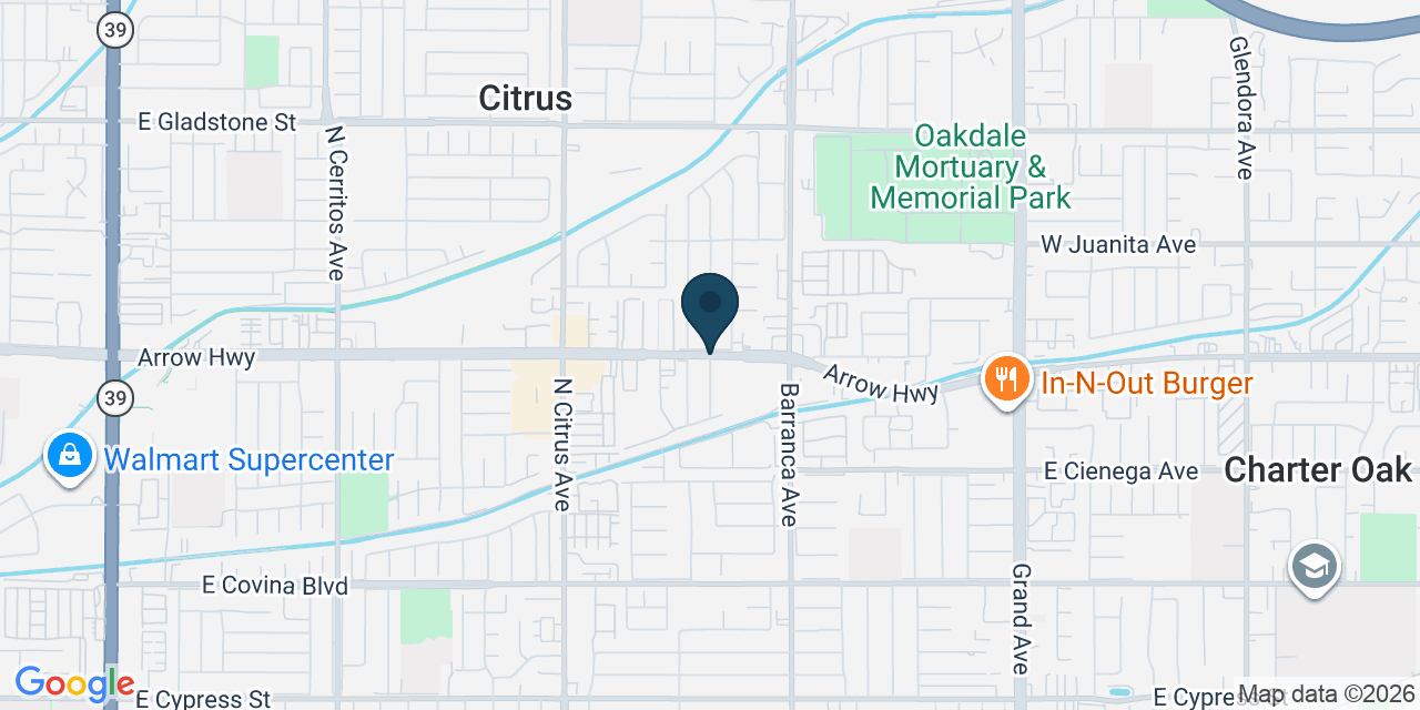 Map showing Citrus, Los Angeles County, CA