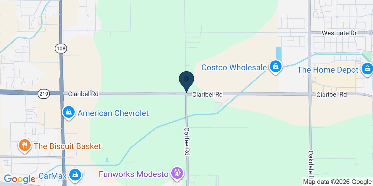 Map showing Stanislaus County, CA