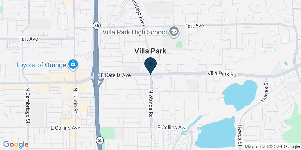 Map showing Orange, Orange County, CA