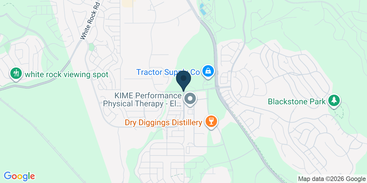 Map showing El Dorado Hills, El Dorado County, CA