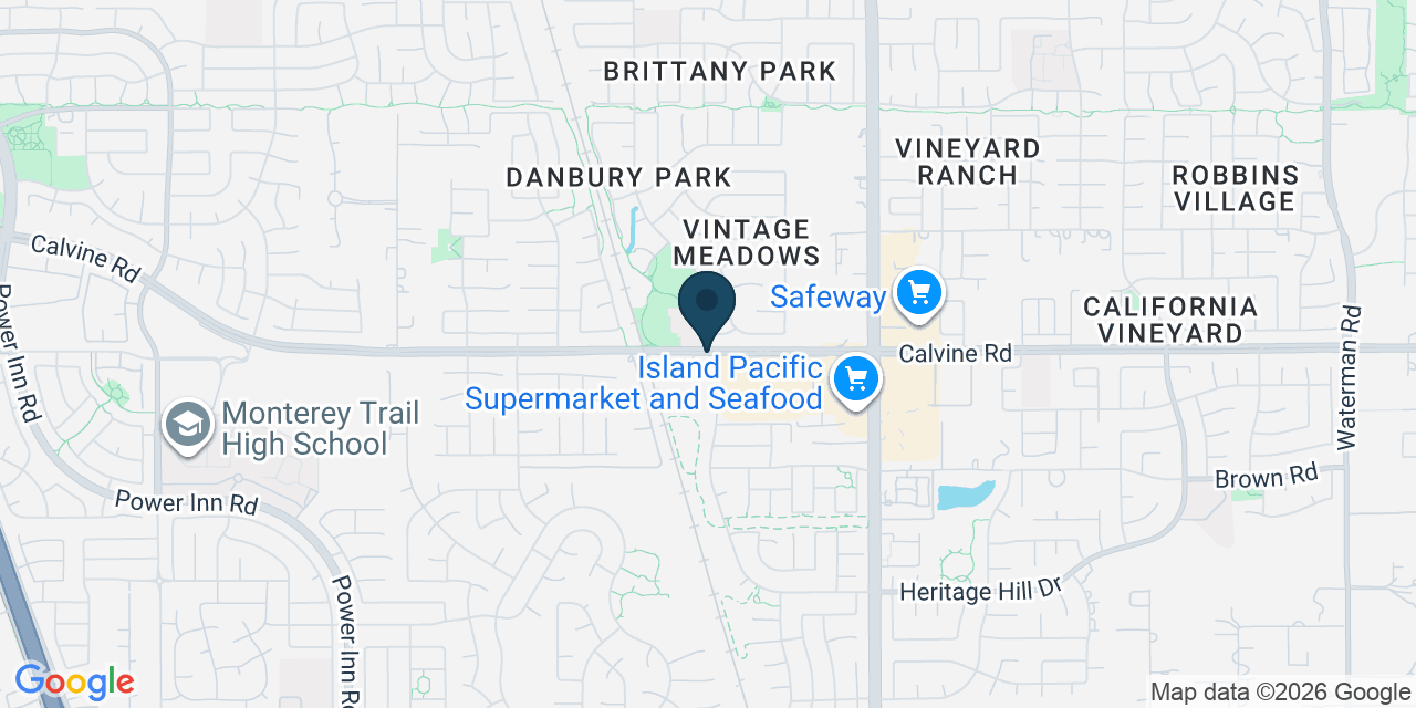 Map showing Elk Grove, Sacramento County, CA