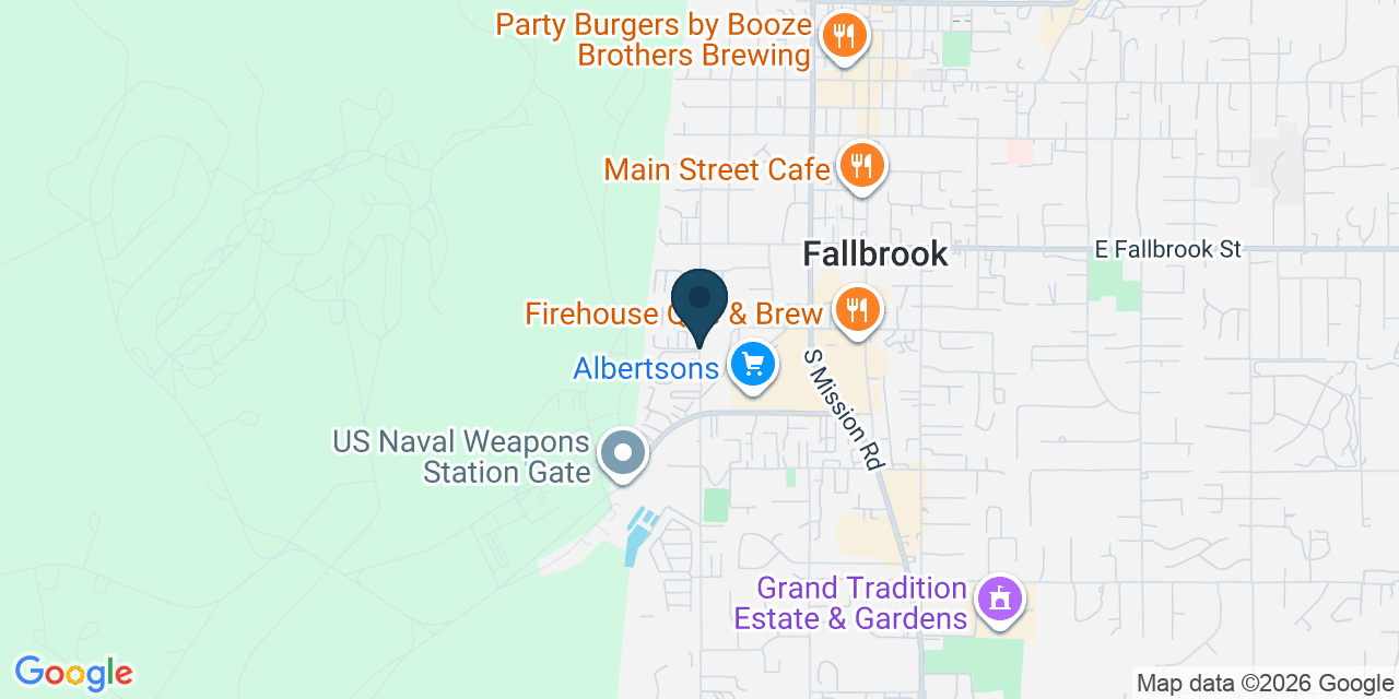 Map showing Fallbrook, San Diego County, CA