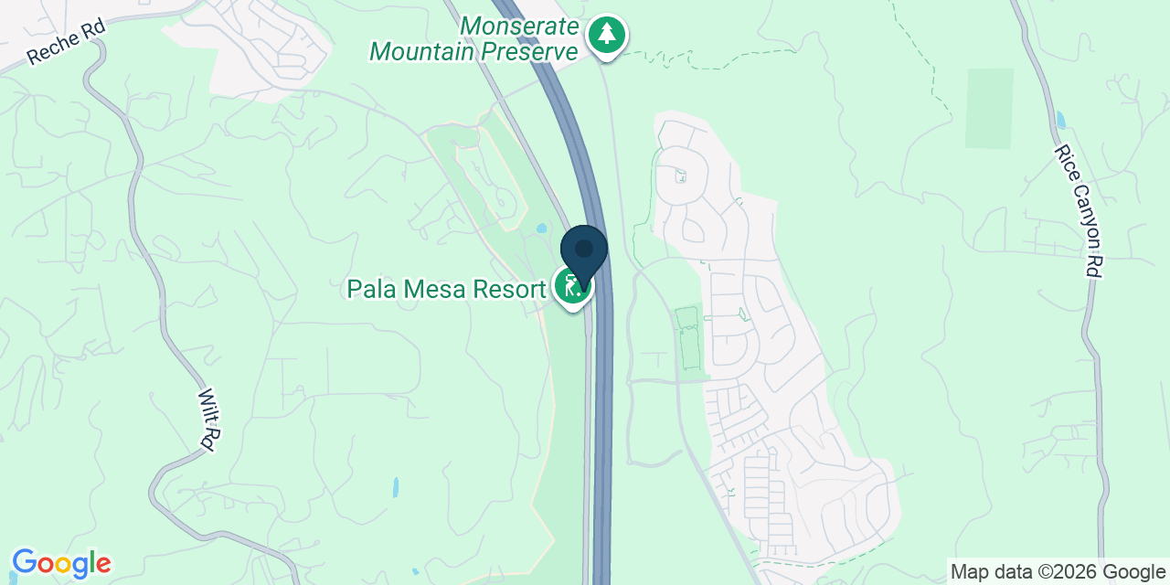 Map showing San Diego County, CA