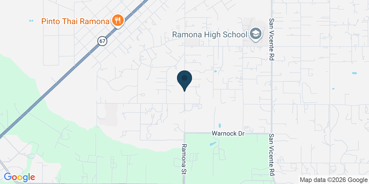 Map showing San Diego County, CA