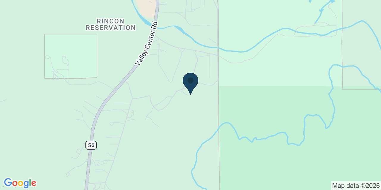 Map showing Valley Center, San Diego County, CA