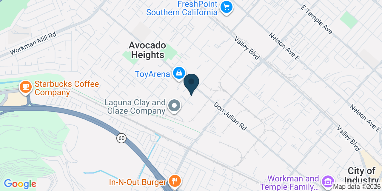 Map showing Los Angeles County, CA