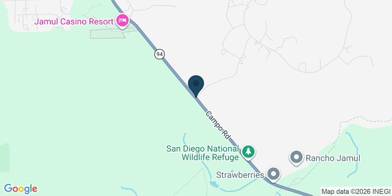Map showing Jamul, San Diego County, CA