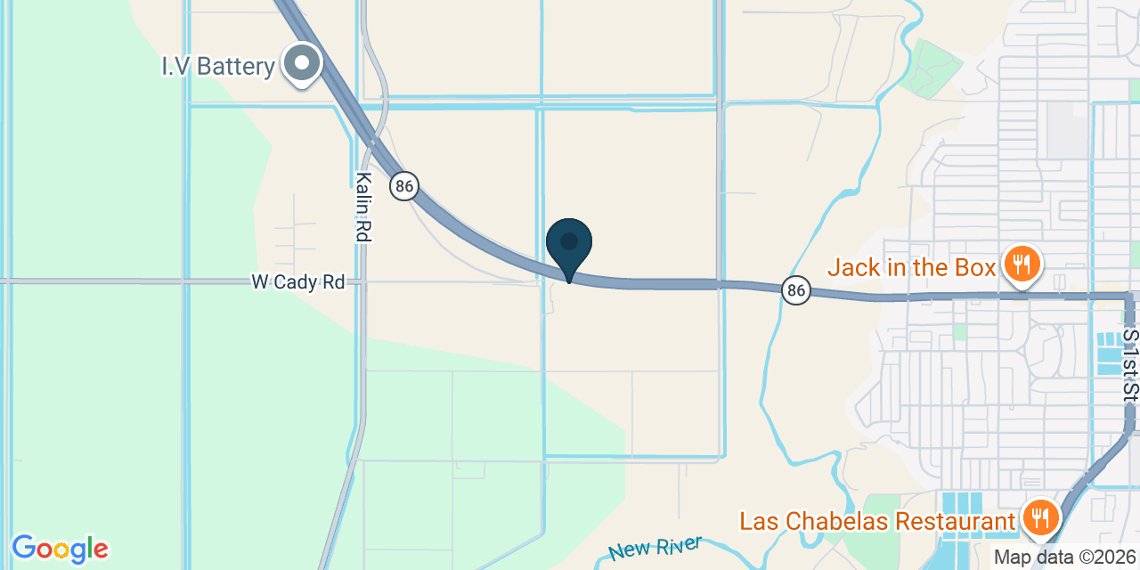 Map showing Brawley, Imperial County, CA
