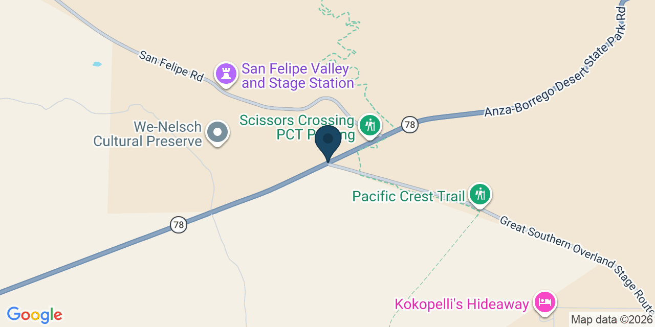 Map showing San Diego County, CA