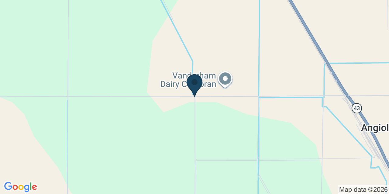Map showing Tulare County, CA