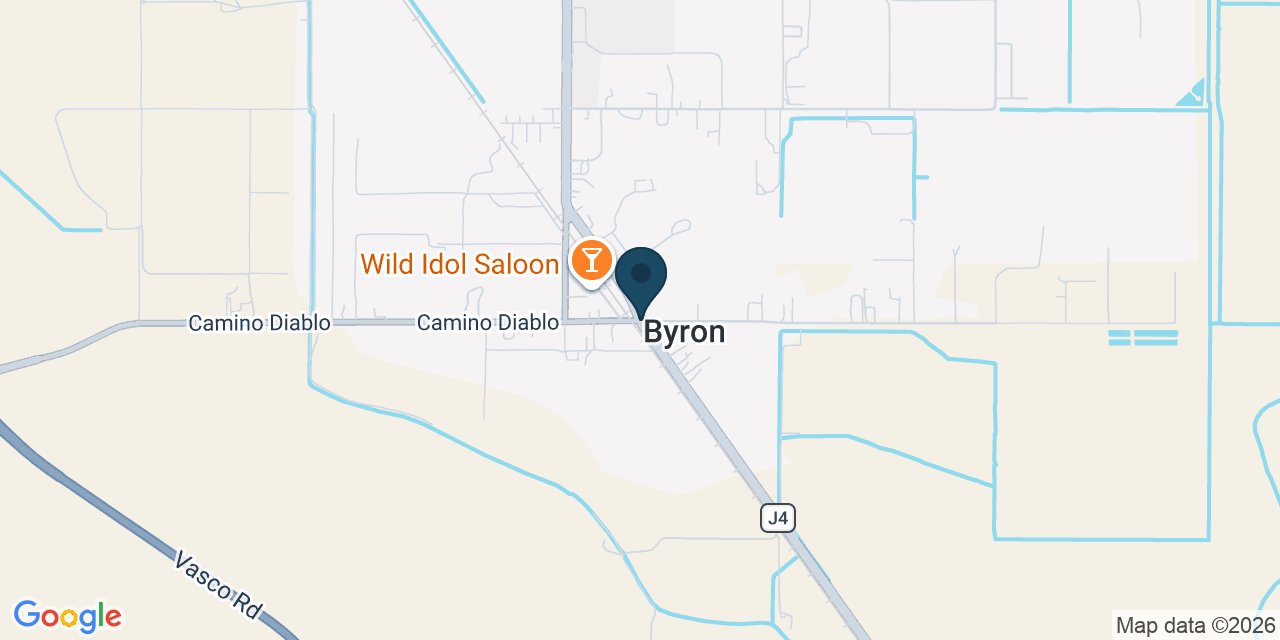 Map showing Byron, Contra Costa County, CA