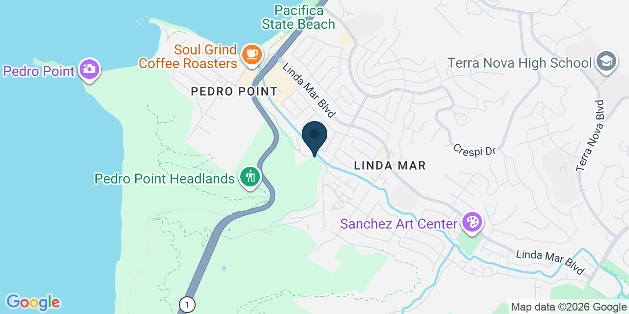 Map showing San Mateo County, CA
