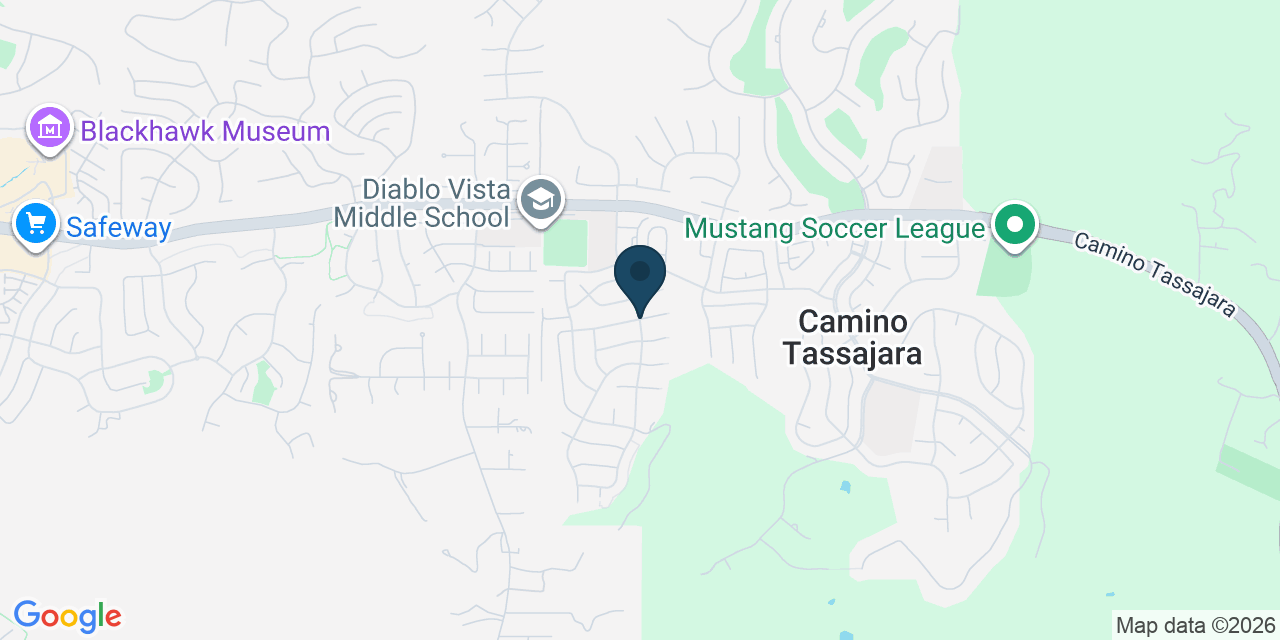 Map showing Camino Tassajara, Contra Costa County, CA