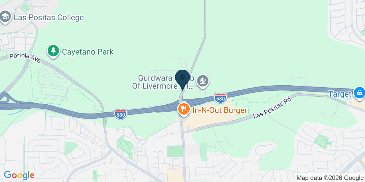 Map showing Alameda County, CA