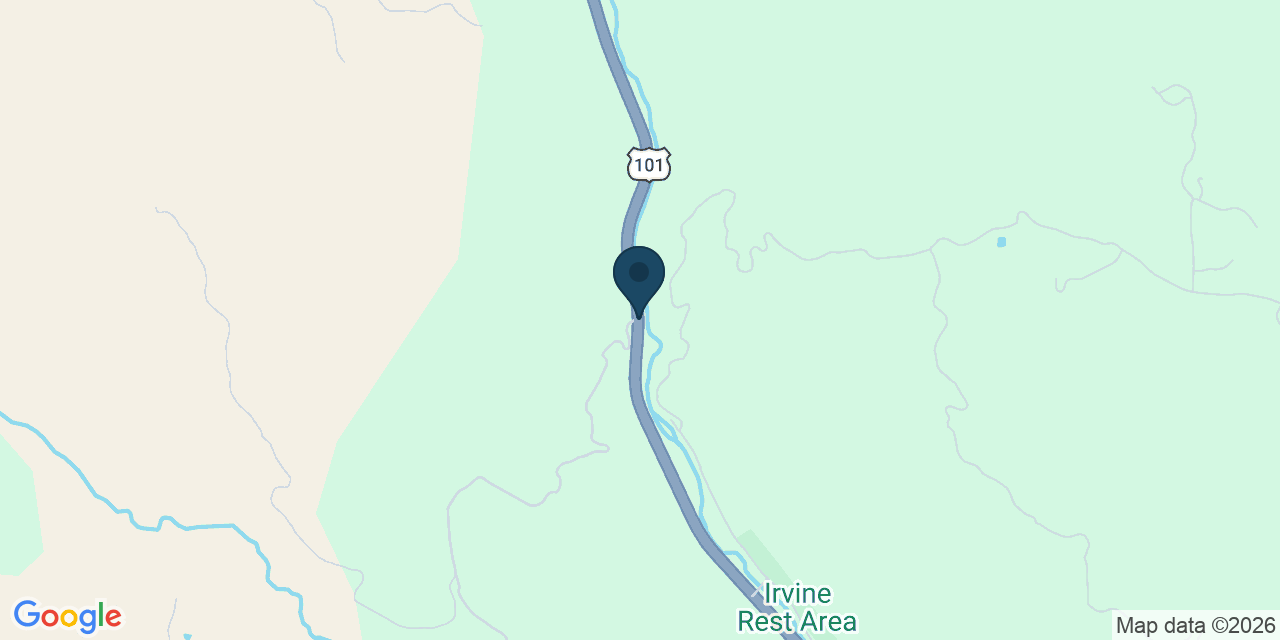 Map showing Mendocino County, CA