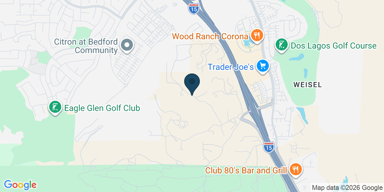 Map showing Temescal Valley, Riverside County, CA