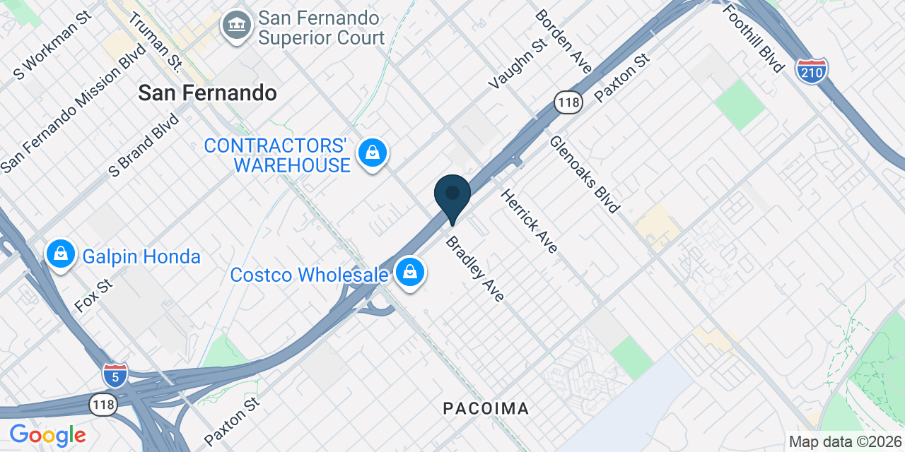 Map showing Los Angeles County, CA