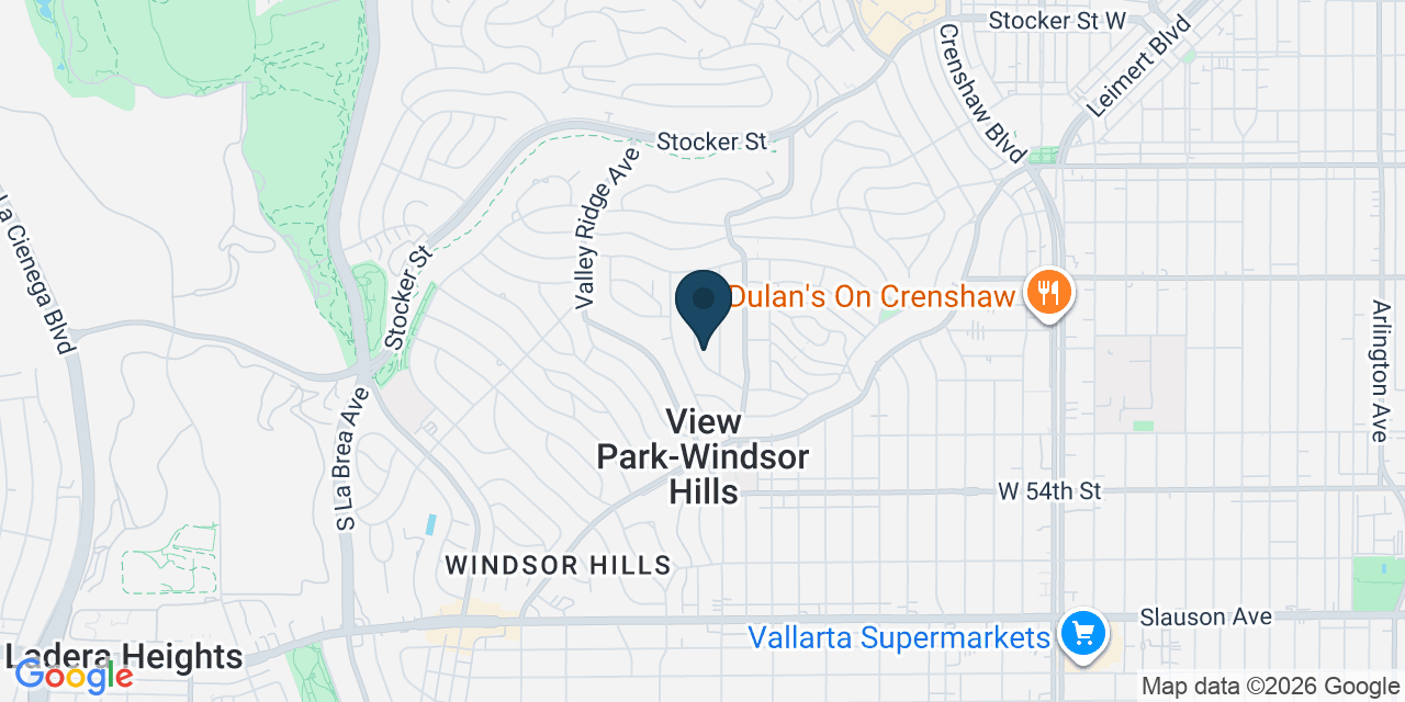 Map showing View Park-Windsor Hills, Los Angeles County, CA