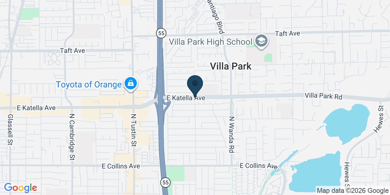 Map showing Orange, Orange County, CA