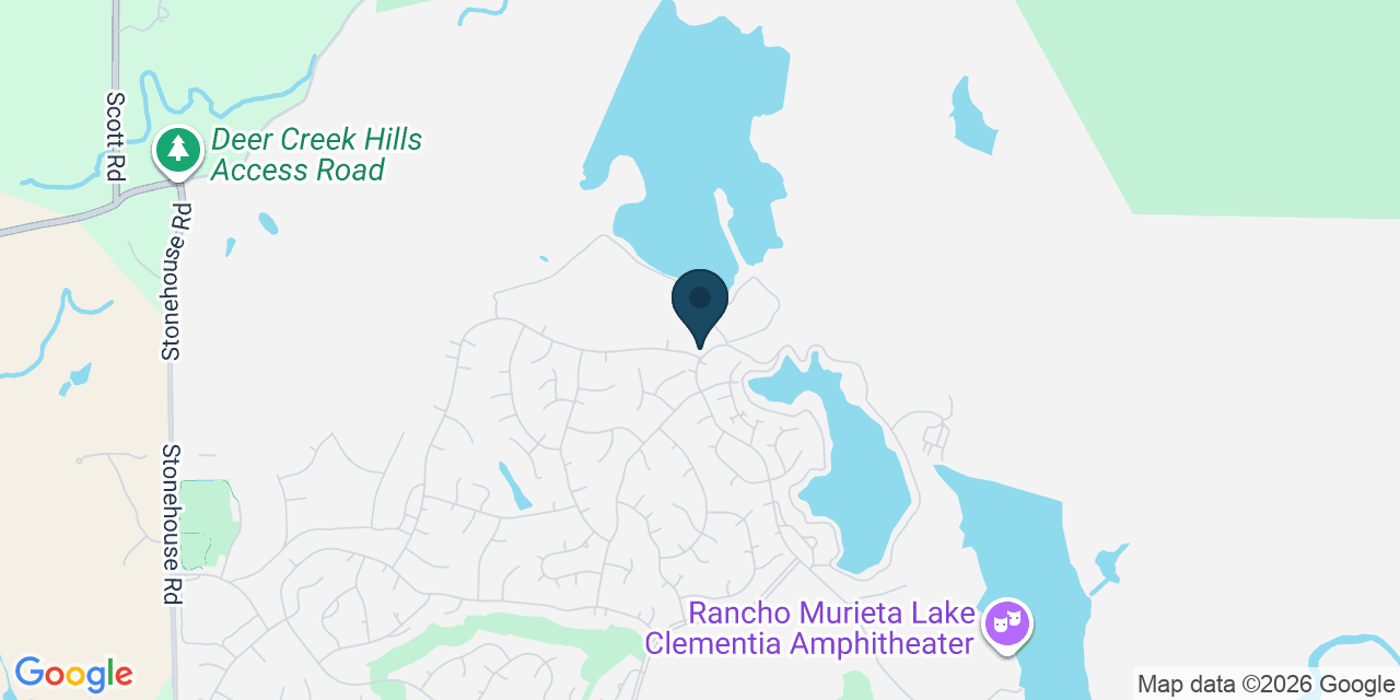 Map showing Rancho Murieta, Sacramento County, CA