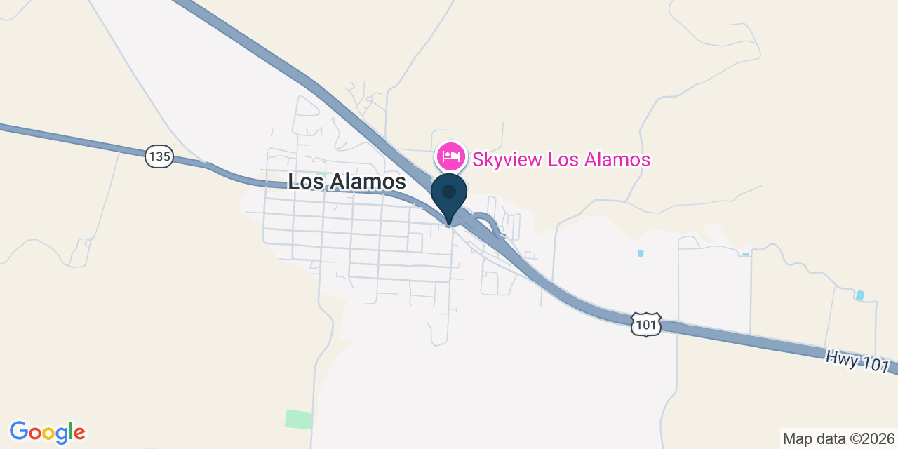 Map showing Los Alamos, Santa Barbara County, CA