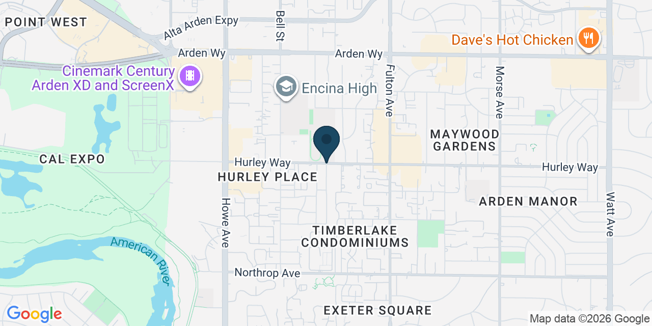 Map showing Arden-Arcade, Sacramento County, CA