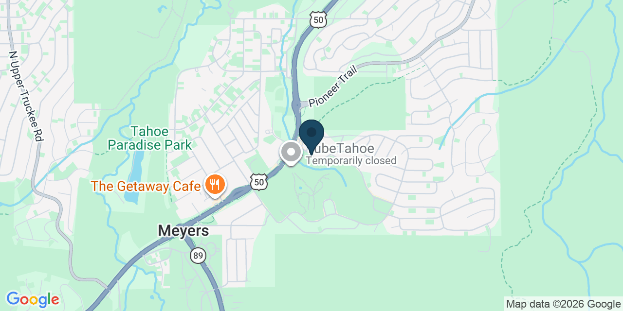 Map showing El Dorado County, CA