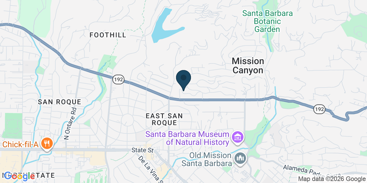 Map showing Santa Barbara, Santa Barbara County, CA