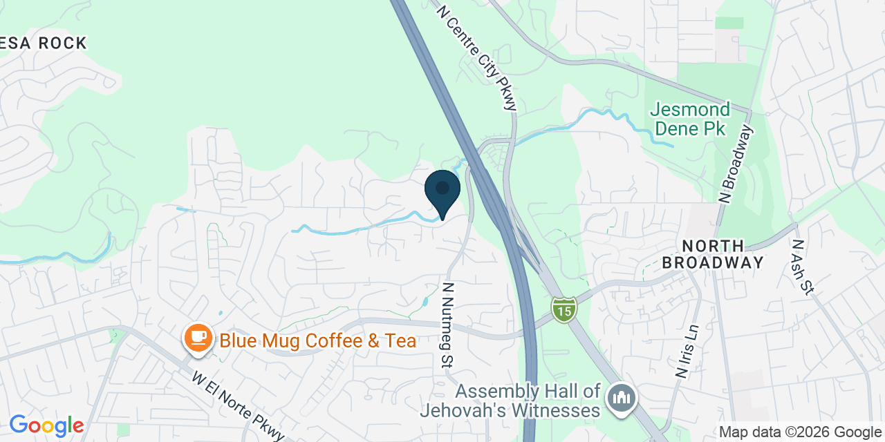Map showing Escondido, San Diego County, CA