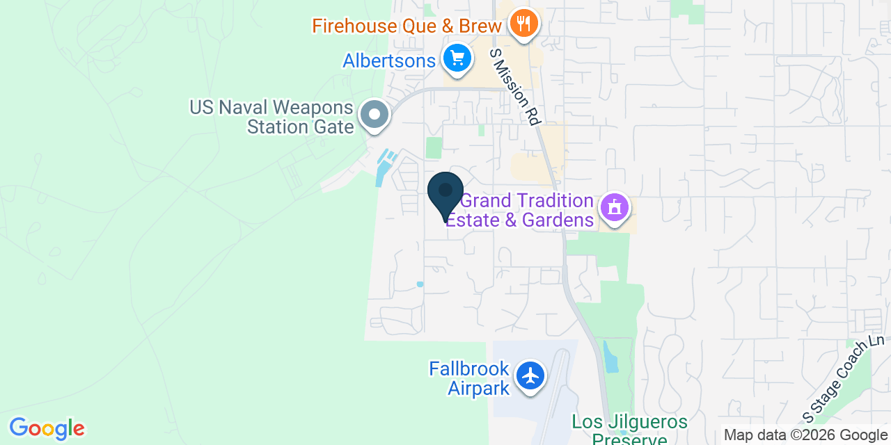 Map showing Fallbrook, San Diego County, CA
