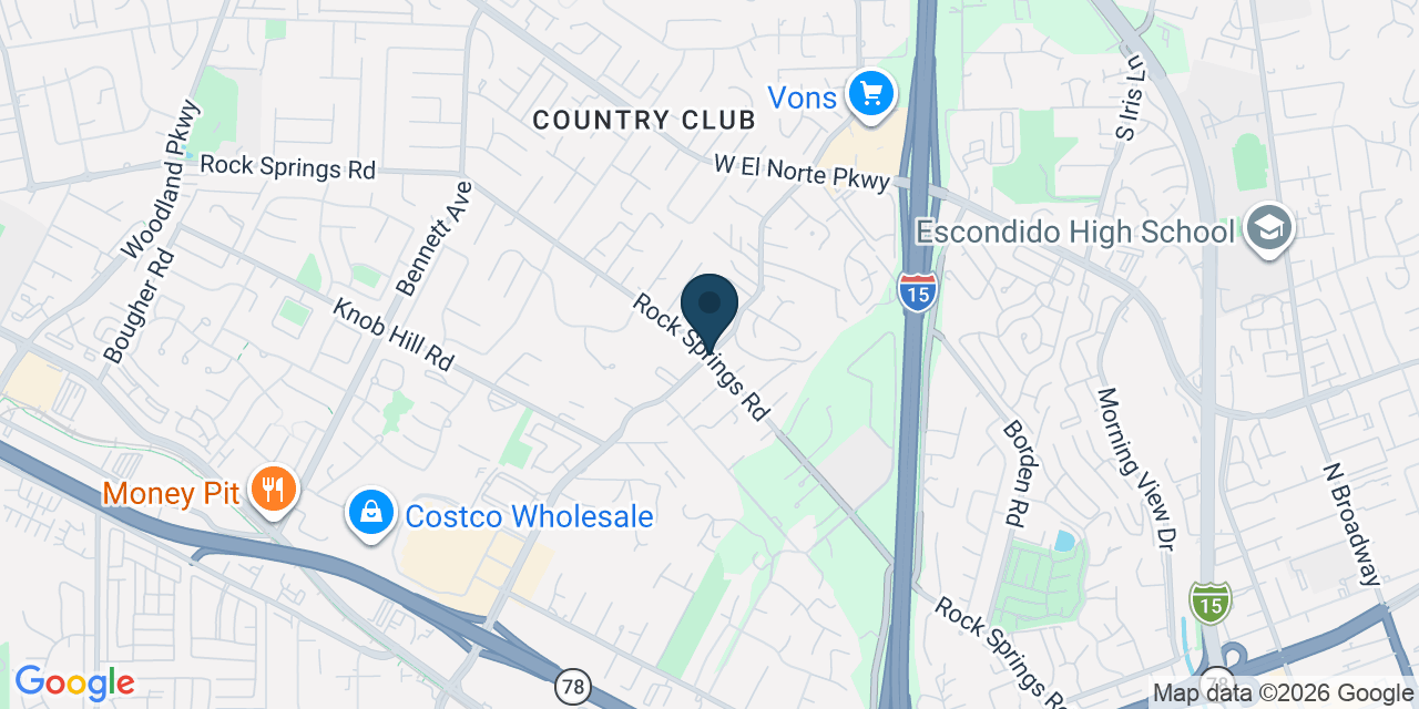 Map showing Country Club, San Diego County, CA