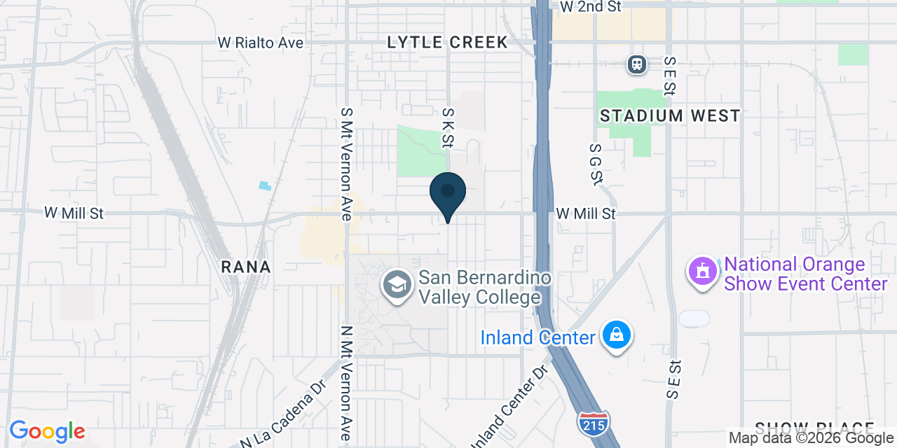 Map showing San Bernardino, San Bernardino County, CA