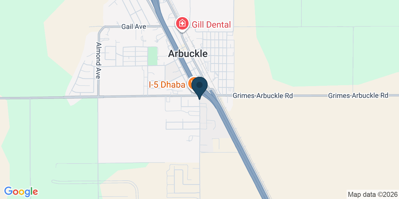 Map showing Arbuckle, Colusa County, CA
