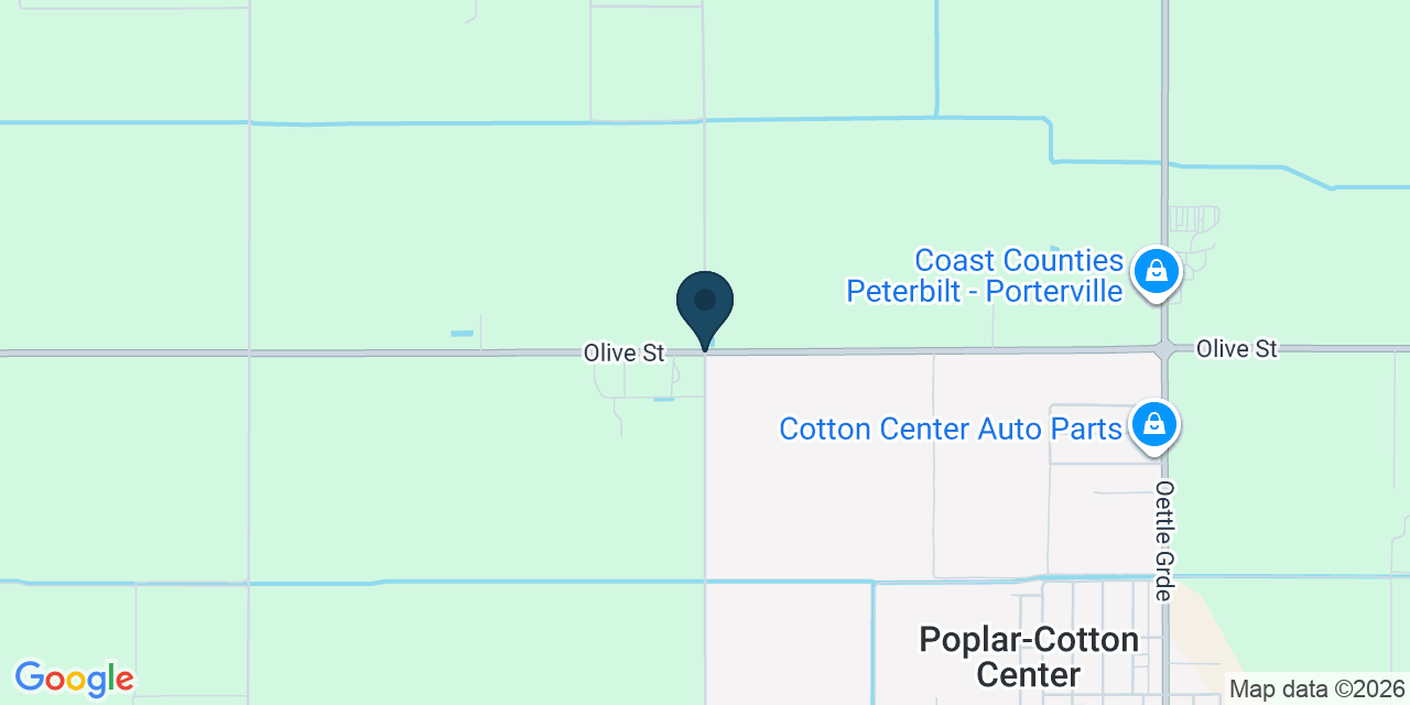 Map showing Poplar-Cotton Center, Tulare County, CA