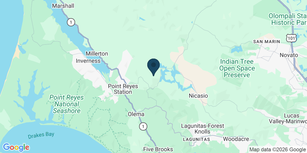 Map showing Marin County, CA